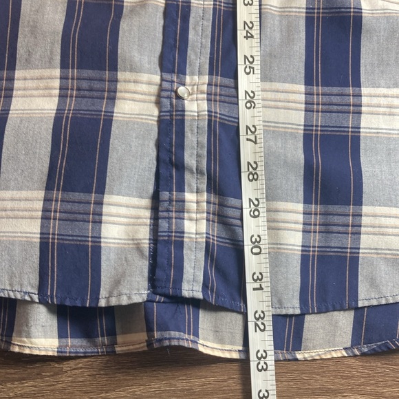 EUC Vintage Ely CattlemanBlue Plaid Pearl Snap Western Shirt 3XL - Picture 7 of 8